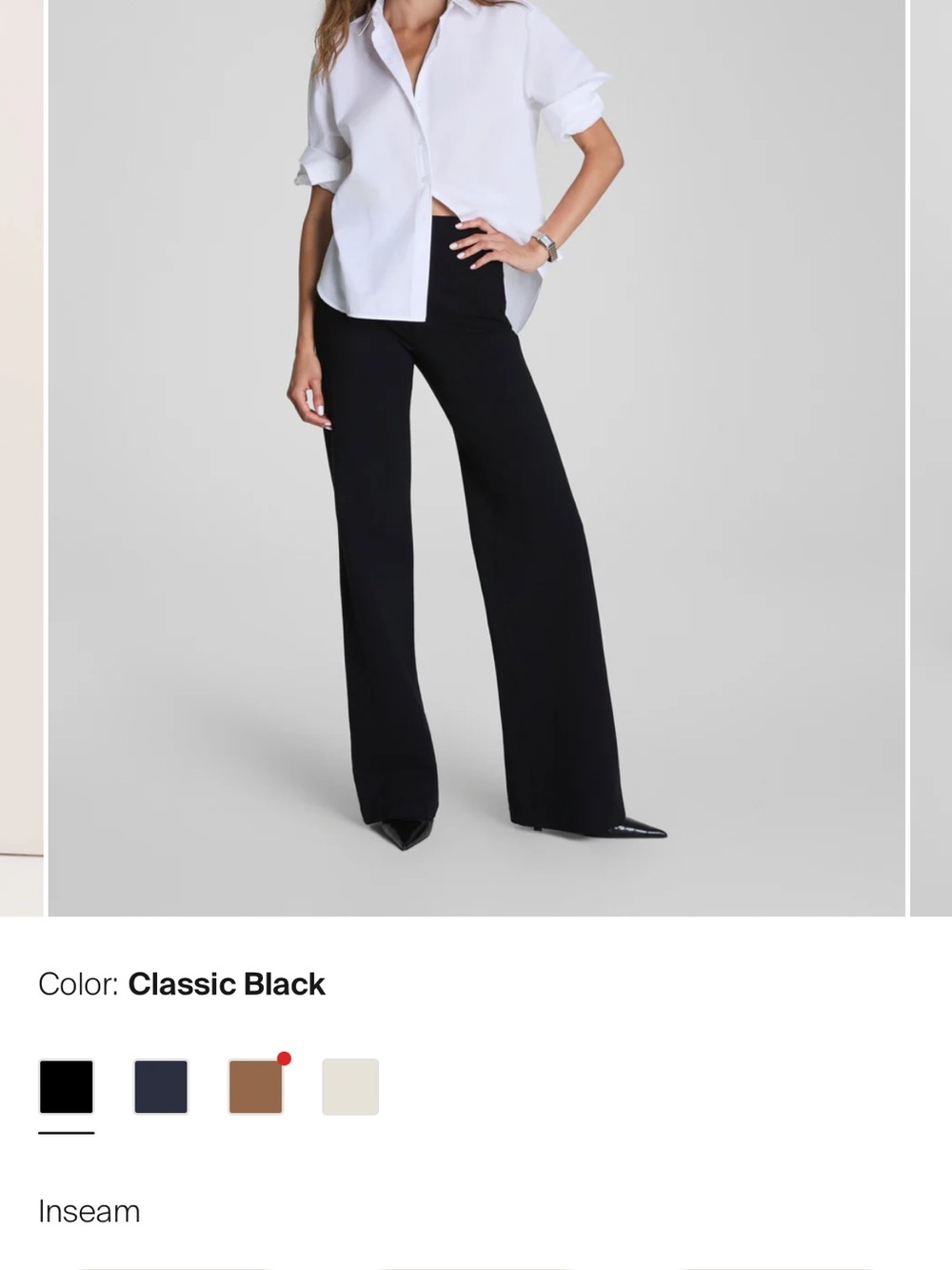 Spanx High-Rise Black Wide-Leg Women's Pants